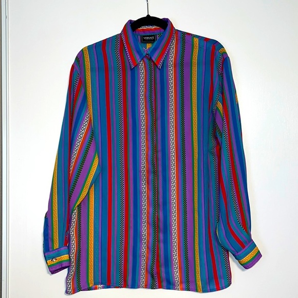 90s VERSACE JEANS COUTURE Stripe Shirt
